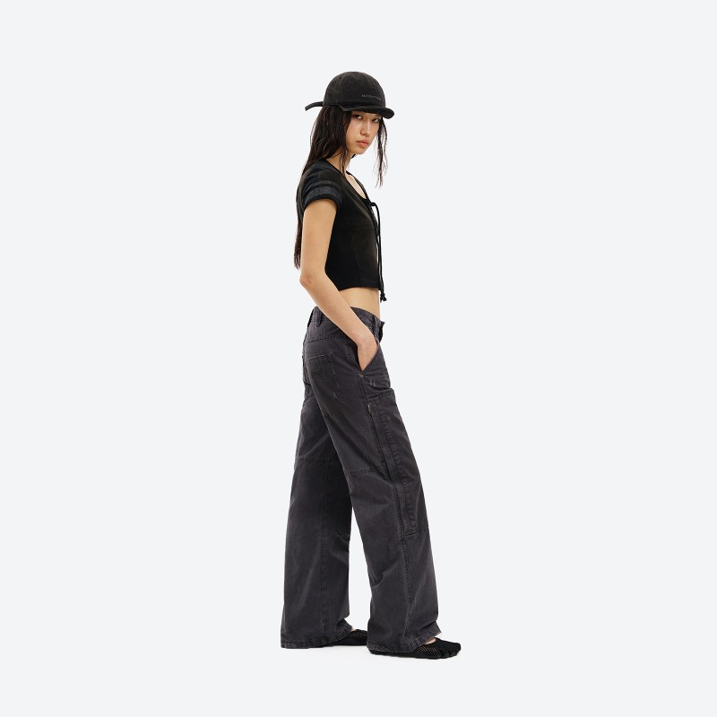 Earth Logo Tag Straight Cargo Pants